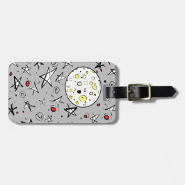 Etiqueta Para Maletas Estrellas y luna