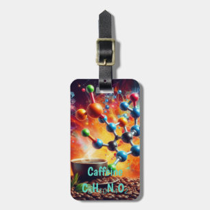 Etiqueta Para Maletas Estructura de cafeína molecular - Café de arte cie