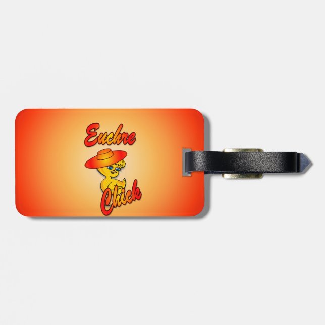 Etiqueta Para Maletas Euchre Chick #5 (Atrás Horizontal)