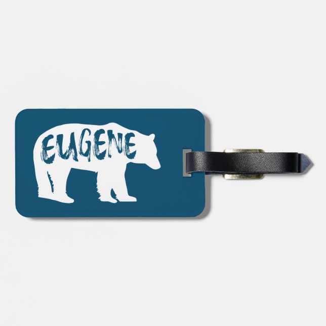 Etiqueta Para Maletas Eugene Oregon Bear (Atrás Horizontal)