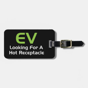Etiqueta Para Maletas EV que busca un receptáculo caliente