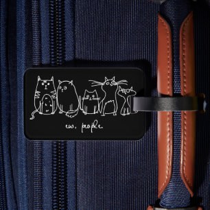 Etiqueta Para Maletas Ew, People Funny Meowy Cat Aovers