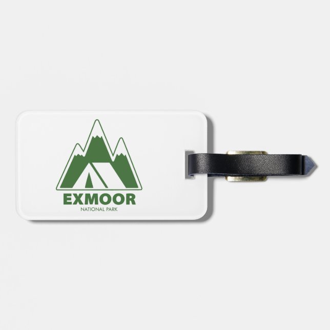 Etiqueta Para Maletas Exmoor Parque Nacional Montañas Camping (Atrás Horizontal)