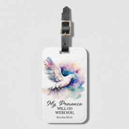 Etiqueta Para Maletas Éxodo 33:14 Mi presencia irá con la Biblia