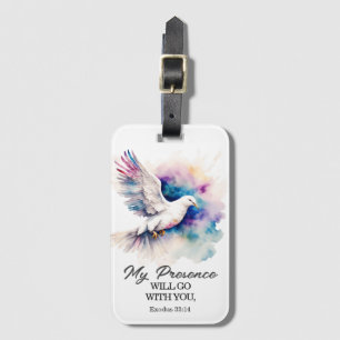 Etiqueta Para Maletas Éxodo 33:14 Mi presencia irá con la Biblia