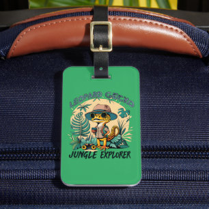 Etiqueta Para Maletas Explorador de jungla de leopardo gecko : aventura