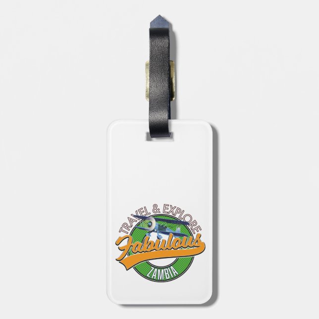 Etiqueta Para Maletas Explorar fabulosos zambia (Atrás Vertical)
