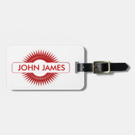 Etiqueta Para Maletas Explosión roja personalizada