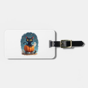 Etiqueta Para Maletas Expreso Gato Calabaza
