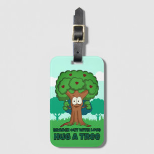 Etiqueta Para Maletas Extiende el Amor Abraza un Árbol
