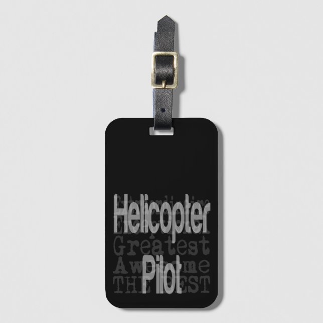 Etiqueta Para Maletas Extraordinaria del piloto de helicópteros (Anverso vertical)