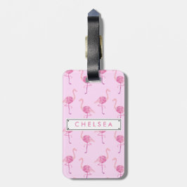 Etiqueta Para Maletas Fabuloso Patrón de acuarela rosado