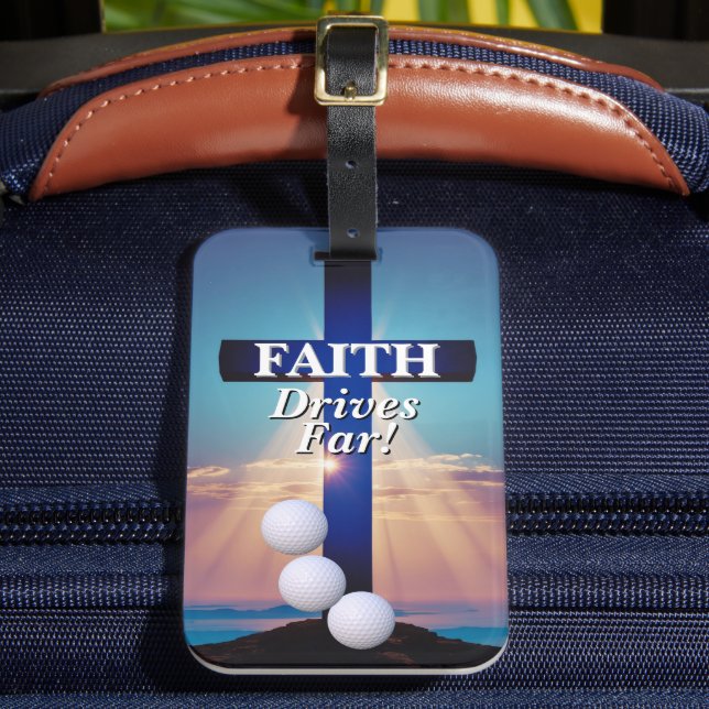 Etiqueta Para Maletas Faith Drives Far Golf  (Anverso In situ 2)