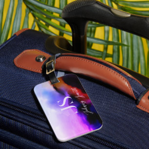 Etiqueta Para Maletas Faith puede hacer milagros Ombre Cliff Monograma