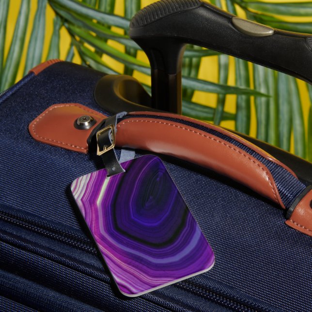 Etiqueta Para Maletas Falln Swirled Purple Geode (Anverso In situ 1)