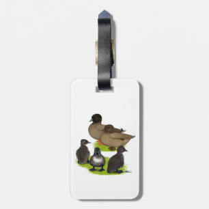 Etiqueta Para Maletas Familia de Pato Llamador Khaki