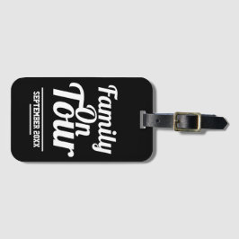 Etiqueta Para Maletas Familia en vacaciones turísticas