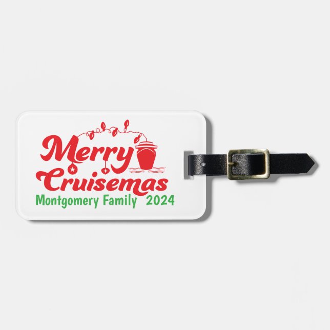 Etiqueta Para Maletas Familia Personalizada de los Cruisemas de Merry (Frente Horizontal)