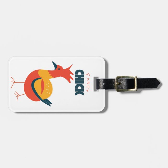 Etiqueta Para Maletas Fancy Chick (Frente Horizontal)