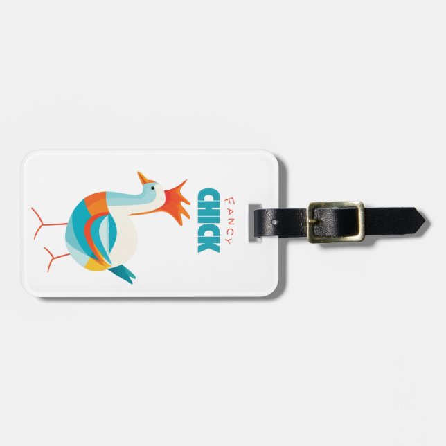 Etiqueta Para Maletas Fancy Chick (Frente Horizontal)