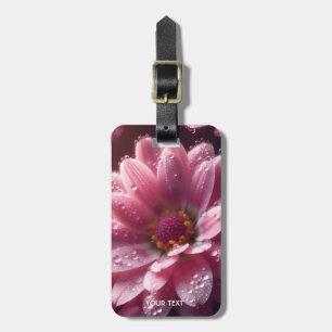 Etiqueta Para Maletas Fantasía Cubo Flor Rosa