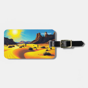 Etiqueta Para Maletas Fantasía Cute Desert Sands Rocds