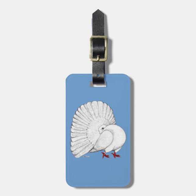 Etiqueta Para Maletas Fantasma Pigeon White (Frente Vertical)