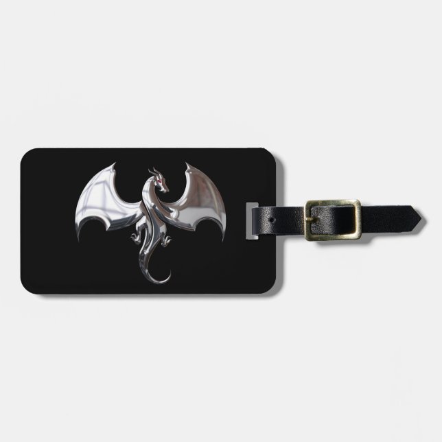 Etiqueta Para Maletas Fantástico Dragón (Frente Horizontal)