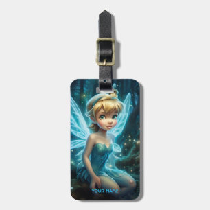 Etiqueta Para Maletas Fantasy Cute Blue Magic Fairy