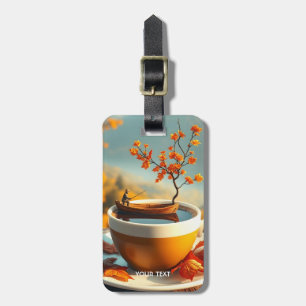 Etiqueta Para Maletas Fantasy Cute Cup Fishing Otoño