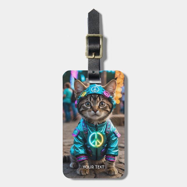 Etiqueta Para Maletas Fantasy Cute Hippie (Frente Vertical)