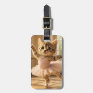 Etiqueta Para Maletas Fantasy Cute Kitten Pequeña Ballerina