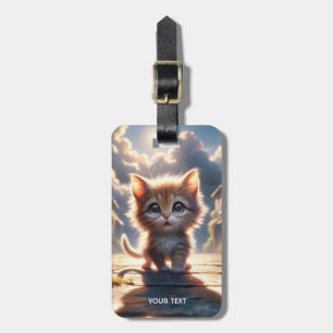 Etiqueta Para Maletas Fantasy Cute Kitten Road City