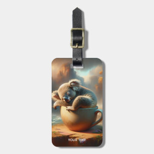 Etiqueta Para Maletas Fantasy Cute Koala Tea Cup