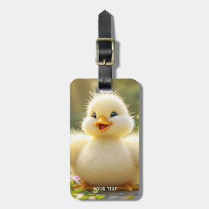 Etiqueta Para Maletas Fantasy Cute Laughing Pato Fluffy
