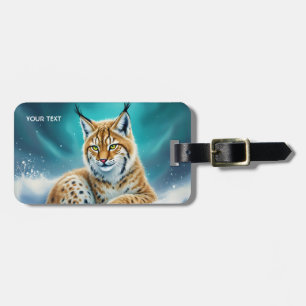 Etiqueta Para Maletas Fantasy Cute Lynx Cub Winter