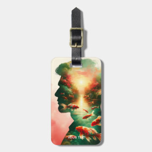 Etiqueta Para Maletas Fantasy Cute Man Sea Fish