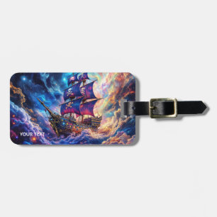 Etiqueta Para Maletas Fantasy Cute Nubes Espacio para Buques