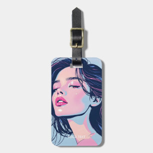 Etiqueta Para Maletas Fantasy Cute Pink Blue Chica