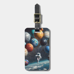 Etiqueta Para Maletas Fantasy Cute Planets Astronauta espacial