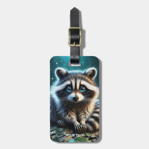 Etiqueta Para Maletas Fantasy Cute Racoon