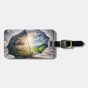Etiqueta Para Maletas Fantasy Cute Rain Umbrella Sun