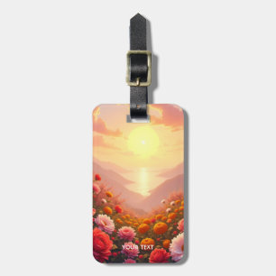 Etiqueta Para Maletas Fantasy Cute River Flores Sunset