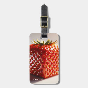 Etiqueta Para Maletas Fantasy Cute Square Red Strawberry