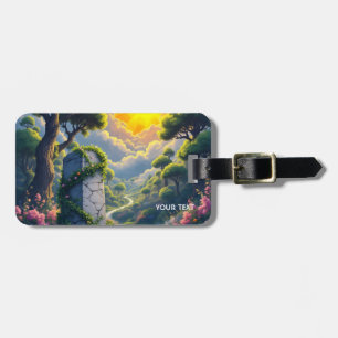 Etiqueta Para Maletas Fantasy Cute Sun Nubes Forest