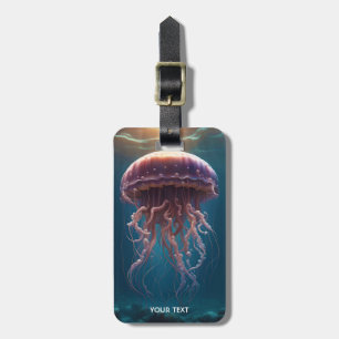 Etiqueta Para Maletas Fantasy Cute Vivid Sea Big Jellyfish