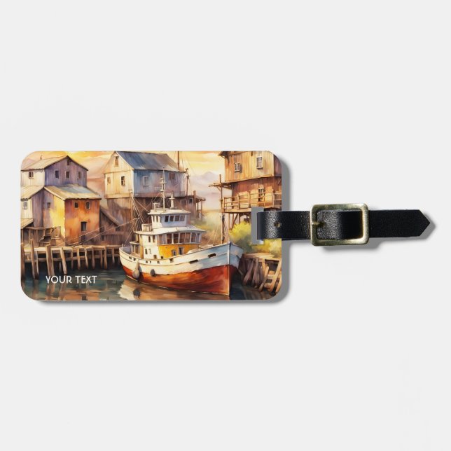 Etiqueta Para Maletas Fantasy Cute Wooshing Trawler (Frente Horizontal)