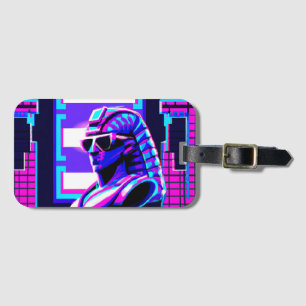 Etiqueta Para Maletas Faraón Synthwave