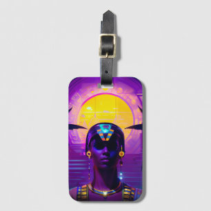 Etiqueta Para Maletas Faraón Synthwave
