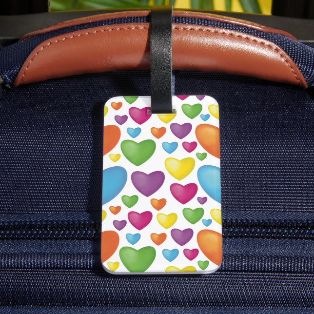 Etiqueta Para Maletas Farbenfrohe Herzen (Reverso In Situ)